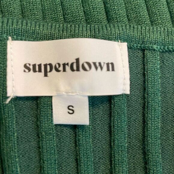 Superdown Melanie Ribbed Knit Sweater Mini Dress Long Sleeve Pull-Over S - Picture 4 of 7